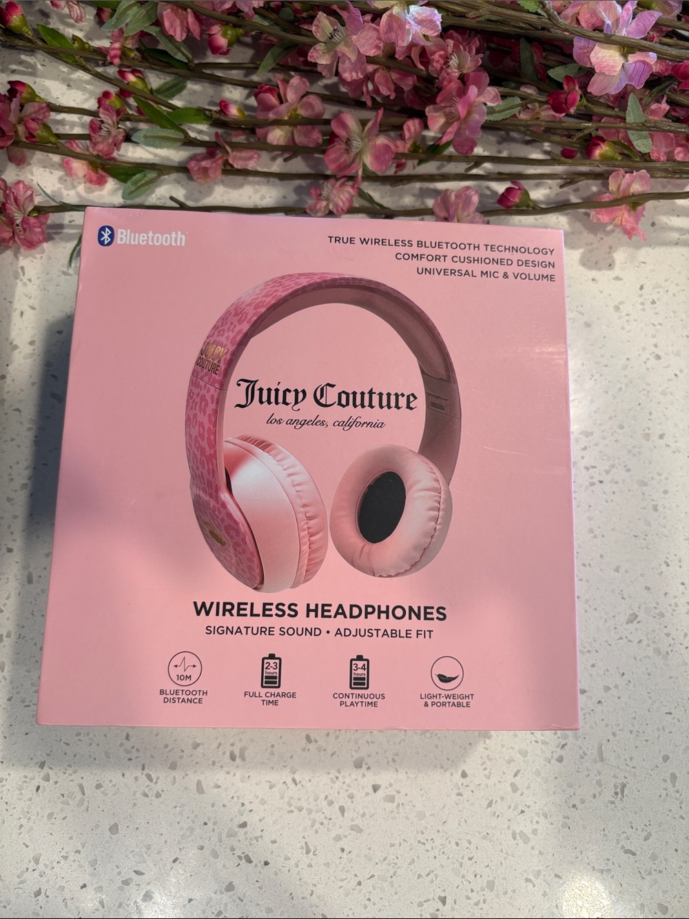 Juicy Couture Pink Over-Ear Wireless Headphones